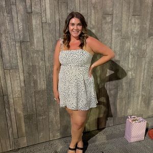 LOLA & Grace Black & Cream Dot Dress